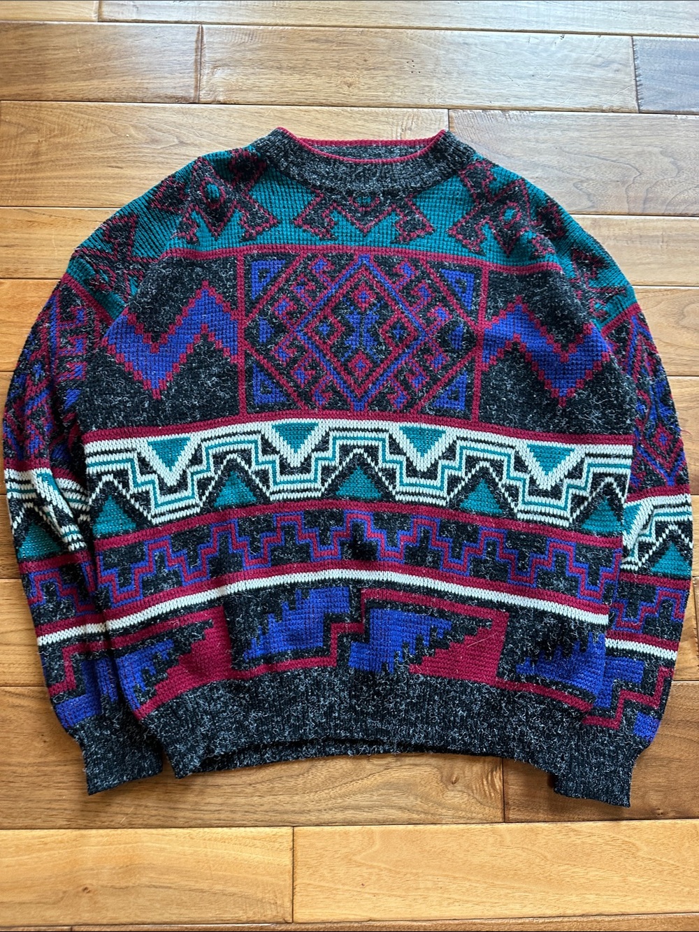 Vtg 90s McGregor abstract design sweater Sz large